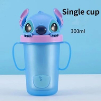 Disney Original Straw sippy Cup STAINLESS 300ML - Gelas Minum Bayi Stainless Stitch