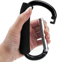 Aluminum Alloy D-Ring Carabiner Hammock Hook Hook Organizer Shopping Bag Clip Hook Multifunction black