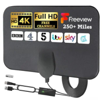Duke 2024 HDTV Thin Film Antenna Mini HD Digital TV Antenna DVB-T2 Digital Antenna