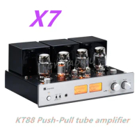 Latest upgrade Balanced Version MUZISHARE X7 Electronic Tube Power Amplifier,12AX7*1.12AU7*2, KT88*4, 5AR4*1,With Remote