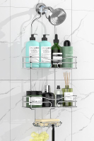 Bathroom Shower Caddy Hanging - Shower Organizer Hanging 3-Tier with Soap Holder & 6 Hooks for Towel
