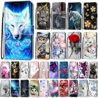 A32 SM-A325F Wallet Case on For Samsung Galaxy A32 Phone Cover Cute Painted Leather Flip Funda for Samsung A 32 5G SM-A326B Case