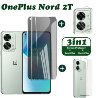 3in1 Privacy Screen Protector for Oneplus Nord 2T 5G Anti-Spy Tempered Glass for Oneplus Nord 2T Lens Film