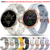 20mm Replacement Watchband Strap For Garmin Venu SQ 2 Silicone Bracelet Venu2 Plus Vivoactive 3 Forerunner 245 645 58 Wristbands