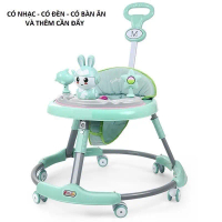 đa năng tập đi có cán đẩy, có đèn có nhạc cho bé,  Tập Đi cán  đẩy xe tròn Voi xe  tro