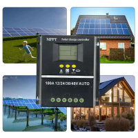 MPPT Solar Charge Controller 60A/80A/100A จอแสดงผล LCD สำหรับ 12V/24V/36V/48V Auto แบตเตอรี่/ตะกั่วก