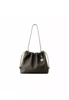 FION FION Monogram PVC with Leather Bucket Bag