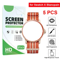 5PCS HD Screen Protective Film for Swatch X Blancpain Five Ocean Watch Soft Clear Full Cover TPU Hydrogel Protector Not Glass