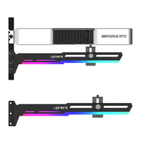 【upHere】ARGB GPU顯示卡支架 顯卡支撐支架 支援 5V 3PIN LED燈 AURA Sync相容(ARGB GPU顯示卡支架)