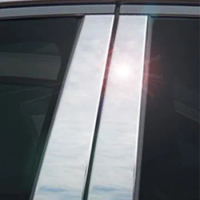4pcs Car Door Window Pillar Posts Trim Cover Sticker Chrome BC Column Stickers for Hyundai Sonata EF-B Vivante Prima Gold