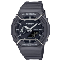 【CASIO 卡西歐】G-SHOCK 啞光金屬雙顯手錶(GA-2100PTS-8A)