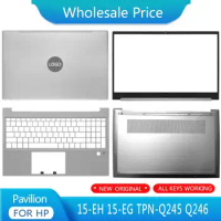 New For HP Pavilion 15-EH 15-EG TPN-Q245 Q246 Laptop LCD Back Cover Front Bezel Upper Palmrest Bottom Base Case Keyboard Hinges