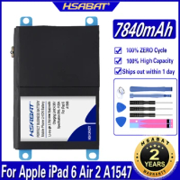HSABAT A1547 7840mAh Battery for iPad 6 Air 2 A1566 A1567 Batteries