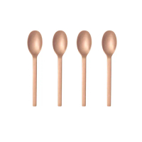 【ZWILLING 德國雙人】Minimale古典工業風咖啡匙4件組-玫瑰金(德國雙人牌集團官方直營)