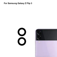 2PCS New For Samsung Galaxy Z Flip3 F7110 Back Rear Camera Glass Lens test good For Samsung Galaxy Z Flip 3 Replacement Parts