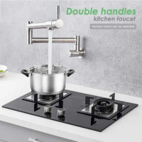 Wall Mounted Kitchen Faucet Sink Tap Foldable Lead Free Kitchen Tap SUS 304 Material Single Cold