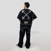 OFF WHITE X NIKE GALAXY BLACK TEE L
