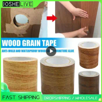 Realistic Wood Grain Repair Duct Furniture Renovation Adhensive Skirting Waist Line Floor Stickers Home Decor Improvement