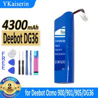4300mAh YKaiserin Battery for Ecovacs Deebot Ozmo 900/901/905/920/930/937 DG36 DG70 DG3G Bateria