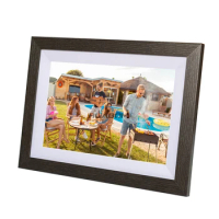 10.1 Inch HD IPS Screen 1280*800 Wifi Electronic LED Wood Digital Photo Picture Frame Auto Rotate Add Photos