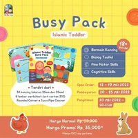 My Bunayya - Islamic Toddler Busy Pack Bermain Kancing Bermain Pompom Mainan Edukasi Anak Buku Saku 