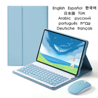 Funda for Lenovo Tab M10 Plus 10 3 Keyboard Case for Lenovo Tab M10 Fhd Plus Teclado Russian Spanish Korean Portuguese Keyboard