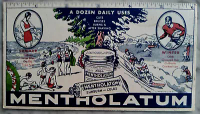 Vintage Mentholatum Company Litho Advertising Blotter with Ruler Edge