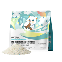 Cutepol-4L/1.25kg Pure Cassava Cat Litter Pasir Kucing Ubi Kayu Super Clumping Natural Plant Litter 