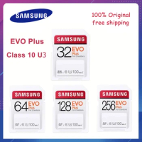 SAMSUNG EVO Plus 128GB SD Card 64GB 32GB MicroSD SDHC SDXC Class 10 256GB Memory Card Up to 100MB/s for Video Camera