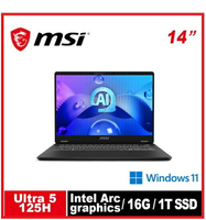 MSI 微星  Prestige 14 AI Evo C1MG-057TW 14吋美型智能AI筆電  CU5-125H/16G/1TB/Intel Arc/Win11