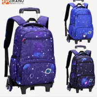 school bag with wheels kids wheeled backpack for boys Children School trolley bags travel luggage School Rolling backpack Bags