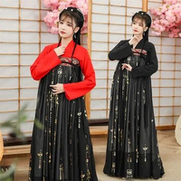 Ancient Traditional Chinese Woman Elegant Hanfu Dress Fairy Embroidery Stage Flok Dance Costume Retro Tang Dynasty Hanfu