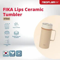 NEOFLAM FIKA Lips Tumbler IVORY - Botol Minum Ceramic (437ml)