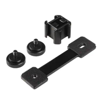 3 in 1 Triple Hot Shoe Mount Adapter Extension Bracket Holder Boya BY-MM1 Microphone Stand for zhiyun Smooth 4 DJI OSMO mobile 2