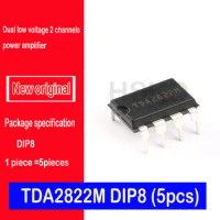 5PCS 100% new original spot DIP8 TDA2822L-D08-T 1W 2 channel dual low voltage power audio amplifier