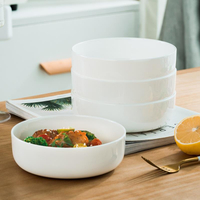 純白骨瓷盤子家用2021新款網紅菜盤家用創意早餐盤子加深圓湯盤