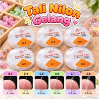 (SKR) Tali Senar DIY Elastis Crystal Tec Nylon Craft Gelang Kalung Nilon 0,1 0,4 0,5 0,6 0,7 0,8 mm