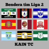 KAIN TC Bendera Club Liga2 Bendera PSS Sleman Persipura Psis Semarang Mini Flag Cetak Flag Tim Favor