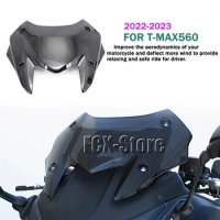 Motorcycle For Yamaha T-MAX560 TMAX560 T-max560 Sports Windshield WindScreen Wind Deflector Visor Viser Fits T-MAX 560 2023 2022
