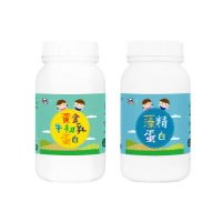 【Pandababy 鑫耀生技】黃金牛初乳蛋白+藻精蛋白粉 2入組(200g+120g)