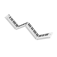 Folding piano 88 Digital Music Instrument 88 Keys White Black Portable Fold Splicing Piano Organ Electronic Keyboard