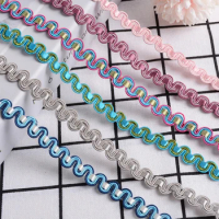 5Yards S shape Centipede Braided Lace Trim Ribbon DIY Craft Sewing Curtain Sofa Pillow Accessories Wedding Decoration Curve Lace