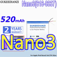 GUKEEDIANZI Battery Nano2 Nano3 Nano4 Nano5 Nano6 Nano7 For Apple iPod Nano 2 3 4 5 6 7/2G 2nd 3rd 3TH 3Gen 4th 5G 5th 6th 7th