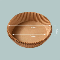 50pcs Air Fryer  Paper Parchment Wood Pulp Steamer Cheesecake Air Fryer Accessories Baking Paper for Air Fryer