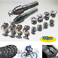 100pcs Shoes Spikes Bicycle Tyre Studs for Fatbike Motorcycles Scooters Cycling Boots Hiking Climbing Tire Girp Tips（6*8.5mm）