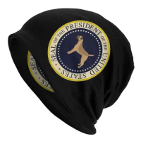 Border Terrier Seal Of The President 2020 Bonnet Hats USA Knit Hat Vintage Skullies Beanies Hats Men's Warm Thermal Elastic Cap