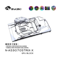 Bykski GPU Water Block Use for ASUS ROG STRIX RTX 3070/3060TI Graphics Card /Full Cover /Copper Radiator Block N-AS3070STRIX-X