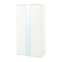 VIHALS 雙門衣櫃/衣櫥, 白色, 105x57x200 公分