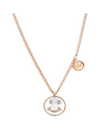 สร้อยคอผู้หญิงพร้อมจี้ รุ่น Smiley Oyster สีพิ้งค์โกลด์