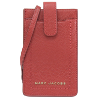 MARC JACOBS 金屬LOGO釦式斜背卡片手機包(紅)